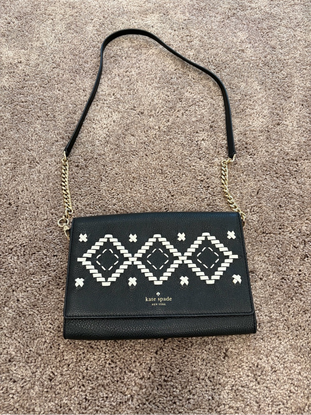 kate spade Flynn Street Valencia Leather Clutch Crossbody